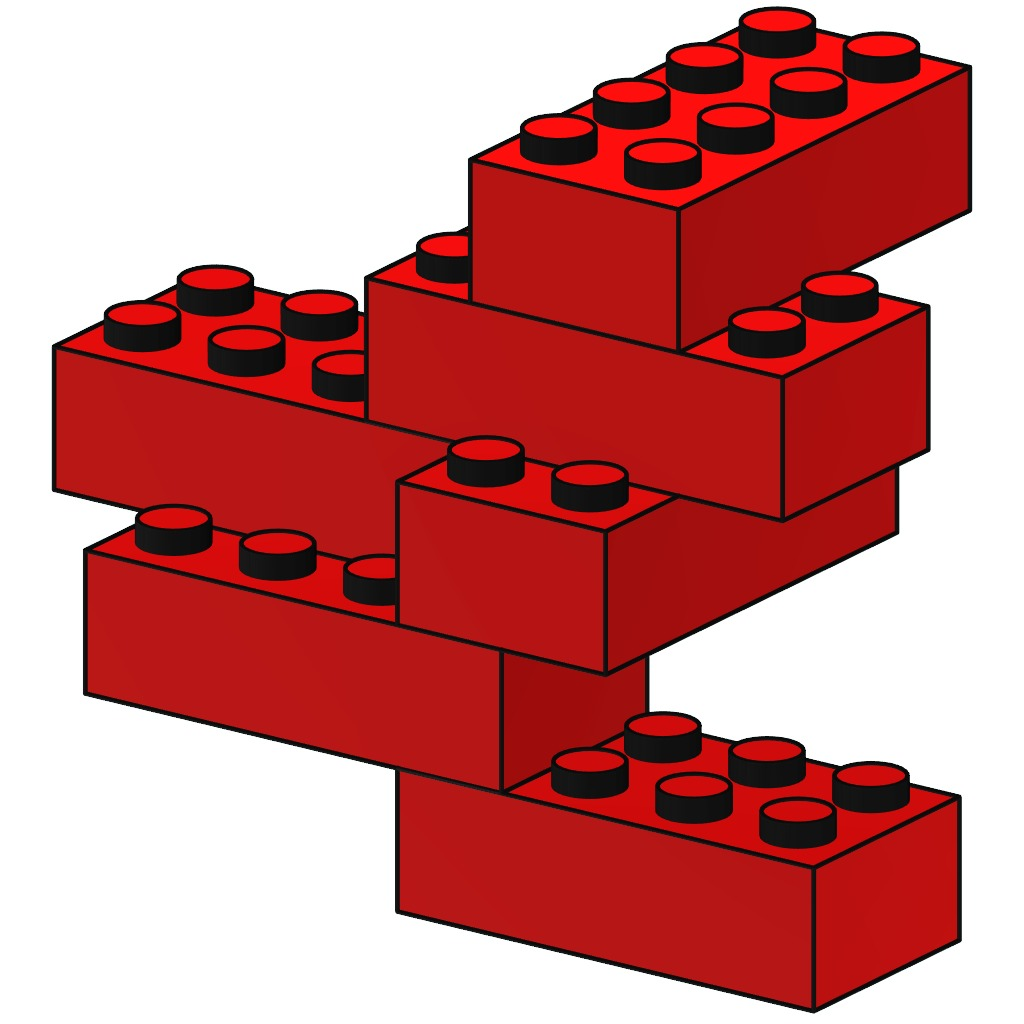 six lego bricks combinations